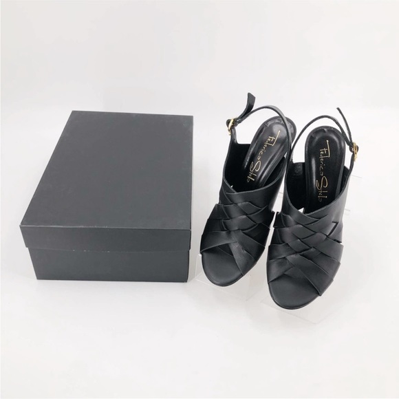 Federica Stella Sandals Italy Leather Sling Size EU 38 NEW - Picture 10 of 12